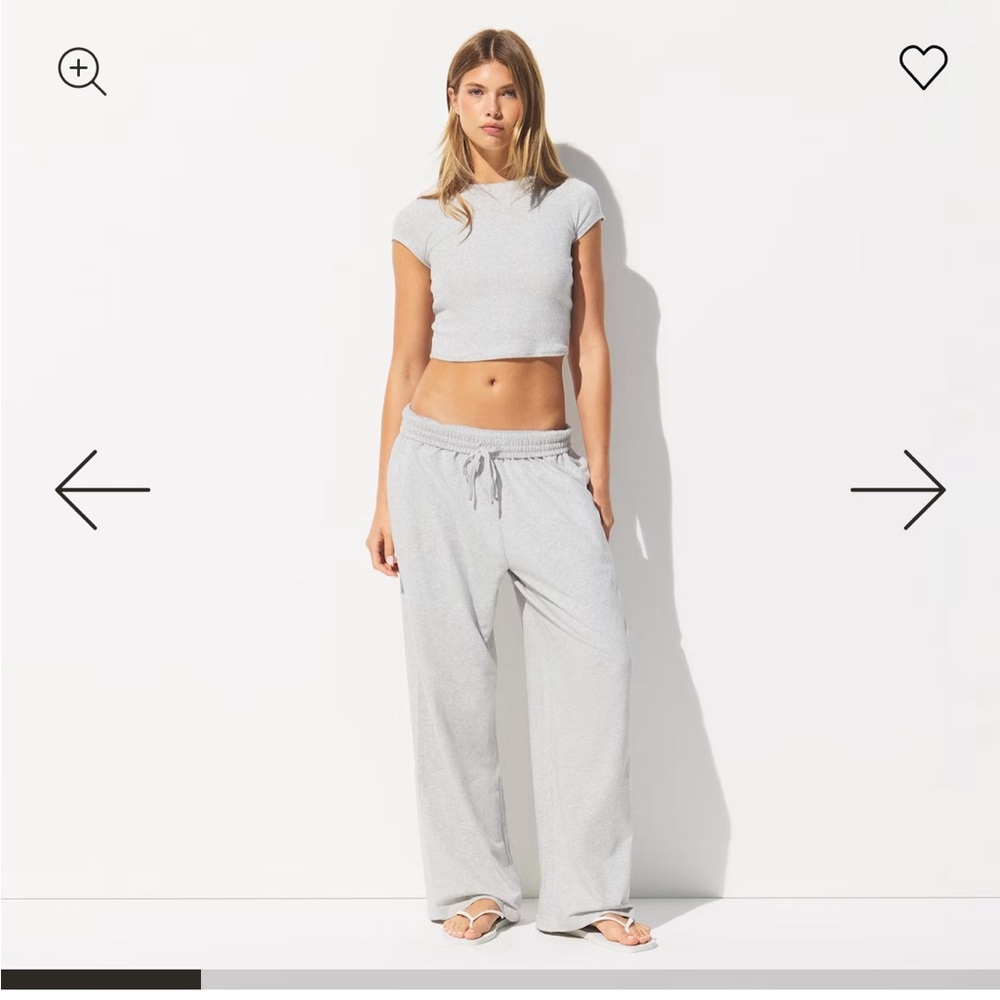 Skims cotton jersey wide leg pants